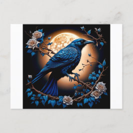 Happy Halloween Ravens And Roses ポストカード