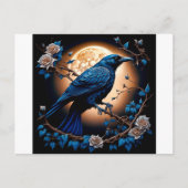 Happy Halloween Ravens And Roses ポストカード (正面)