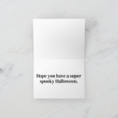 Happy Halloween Sassy Gothic Witch Illustration カード (内部)