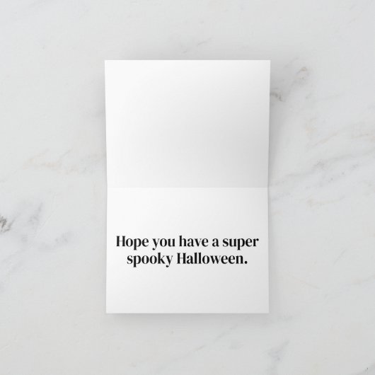 Happy Halloween Sassy Gothic Witch Illustration カード (内部)