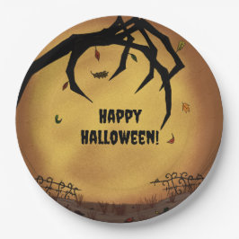 Happy Halloween Scary Hand ペーパープレート