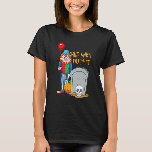 Happy Halloween Scary Zombie Skeleton Pumpkin Hall Tシャツ (正面)