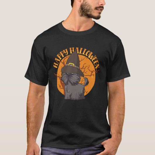 Happy Halloween Shih Tzu Witch Dog  Animal Hallowe Tシャツ (正面)