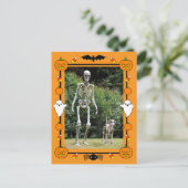 Happy Halloween Skeleton シーズンポストカード (スタンド正面)