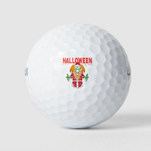 Happy halloween skull ゴルフボール (正面)
