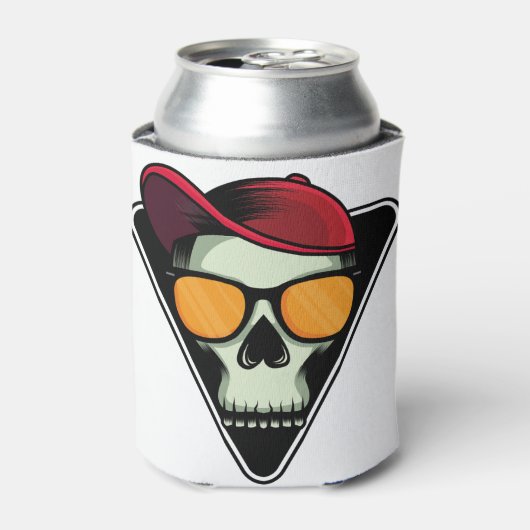 Happy halloween skull 缶クーラー (缶正面)