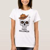 Happy Halloween Skull Tシャツ (正面)