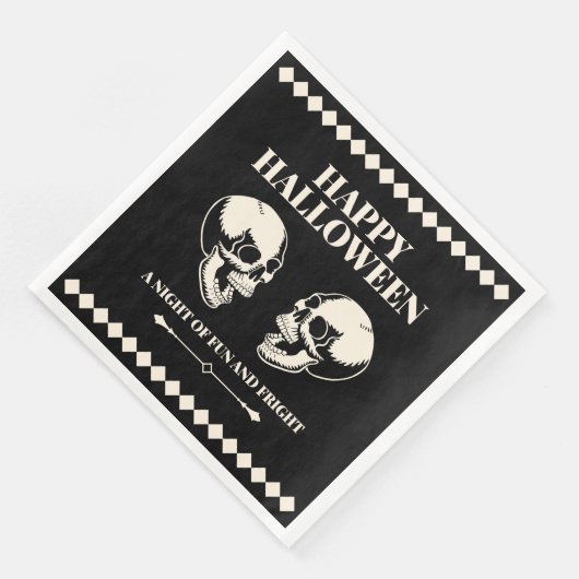 Happy Halloween Skulls Laughing Black (コーナー)