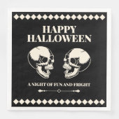 Happy Halloween Skulls Laughing Black (正面)
