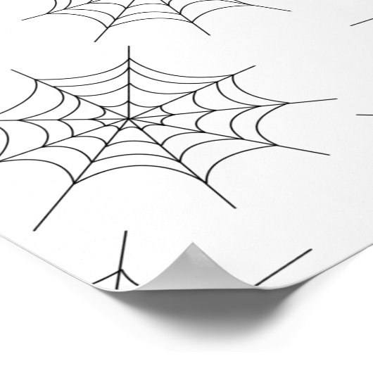 Happy Halloween spider cobweb no trick just treats ポスター (角)