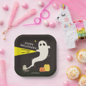 HAPPY HALLOWEEN Spooktacular Ghost Party ペーパープレート (パーティー)