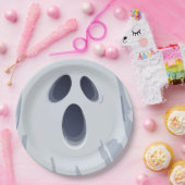 Happy Halloween Spooky Ghost Face ペーパープレート (パーティー)