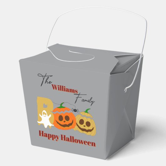 Happy Halloween Spooky Pumpkin Favor Box フェイバーボックス (正面)