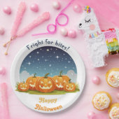 Happy Halloween Spooky Pumpkin Patch ペーパープレート (パーティー)