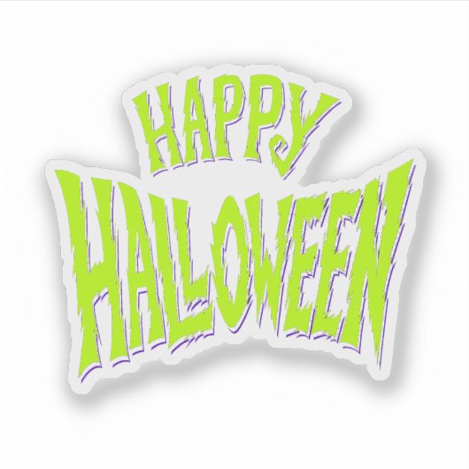 Happy halloween sticker  シール (正面)