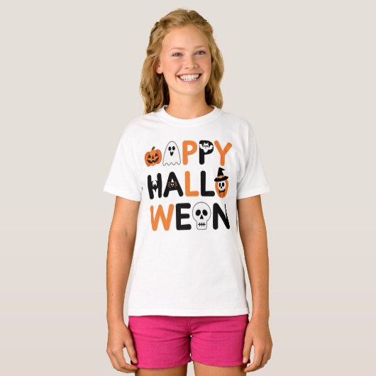 Happy halloween  tシャツ (正面フル)