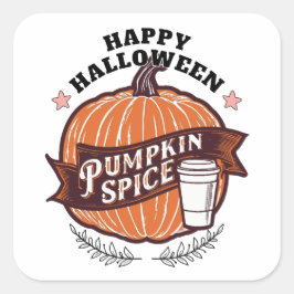 Happy Halloween T-Shirt スクエアシール