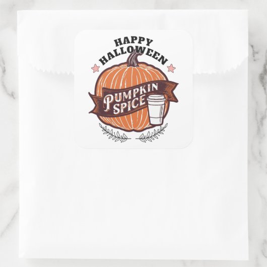 Happy Halloween T-Shirt スクエアシール (バッグ)