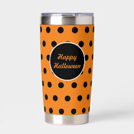 Happy Halloween Thermal Tumbler (Orange & Black) 保温保冷タンブラー