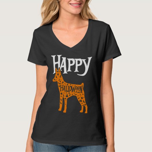 Happy Halloween Toy Fox Terrier Tシャツ (正面)