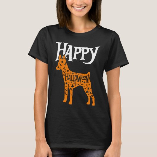 Happy Halloween Toy Fox Terrier Tシャツ (正面)