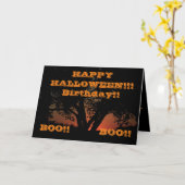 Happy Halloween Tree Greeting Card カード (黄色い花)