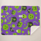 Happy Halloween Trick Or Treat  シェルパブランケット (正面(横))