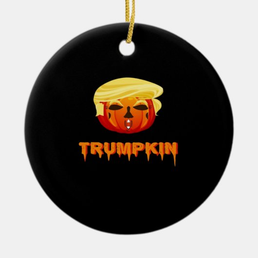 Happy Halloween - Trumpkin Classic セラミックオーナメント (正面)