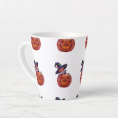 Happy Halloween - umpkin Halloween Magic カフェラテマグ (左アングル)