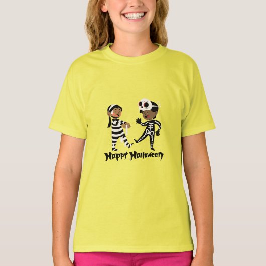Happy Halloween Unisex T-Shirt – Minimalist Typogr Tシャツ (正面)