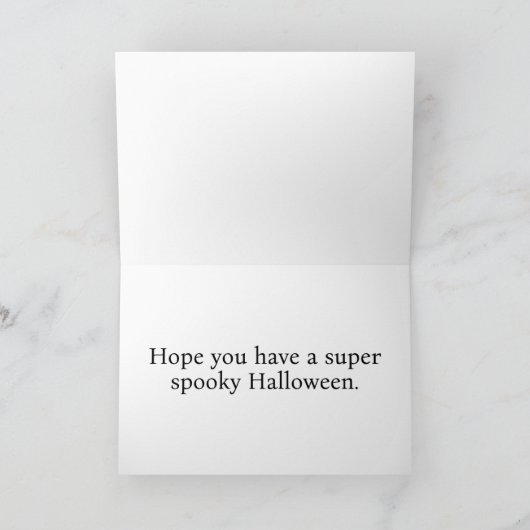 Happy Halloween Voodoo Witch Illustration カード (内部)