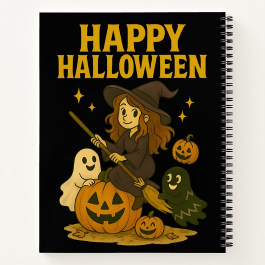 Happy Halloween Witch ノートブック (裏面)