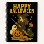 Happy Halloween Witch ノートブック (正面)