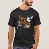 Happy Halloween witch ghosts goblins spiders fall Tシャツ (正面)