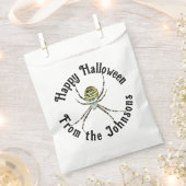 Happy Halloween yellow spider custom name フェイバーバッグ (クリップ留めされた状態)