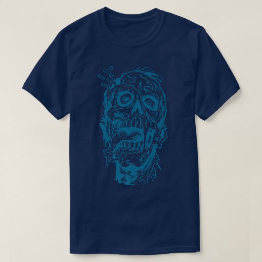 Happy Halloween Zombie Head 4402 Tシャツ (デザイン正面)
