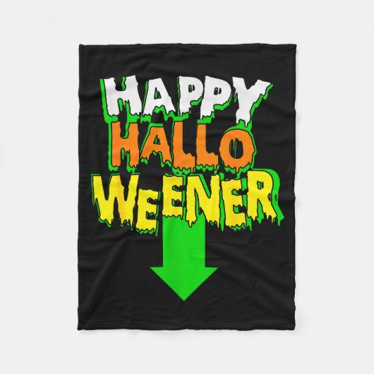 Happy Halloweener _ Funny Halloween  フリースブランケット (正面)