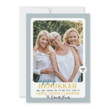 HAPPY HANNUKAHシンプル（ユダヤ教）メノラー写真