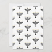 HAPPY HANNUKAHシンプル（ユダヤ教）メノラー写真 シーズンカード (裏面)