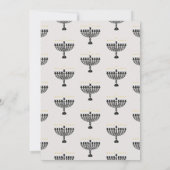 HAPPY HANNUKAHシンプル（ユダヤ教）メノラー写真 シーズンカード (裏面)