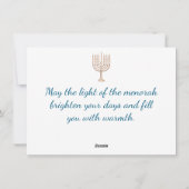 happy hannukah, 4枚の写真コラスタイリッシュー シーズンカード (裏面)