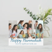 happy hannukah, 4枚の写真コラスタイリッシュー シーズンカード (スタンド正面)