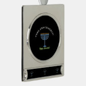 Happy Hannukah! (Banner Ornament) シルバープレートバナーオーナメント (右)