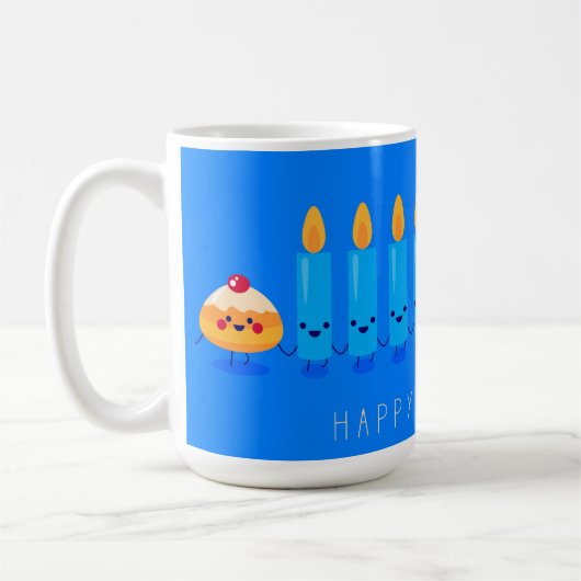 Happy Hannukah Mug コーヒーマグカップ (左)
