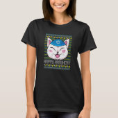 Happy Hanukcat Ugly Hanukkah Kitten Owner Chrismuk Tシャツ (正面)