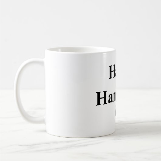 Happy Hanukkahあなたの名前の文字画像を編集可能 コーヒーマグカップ (左)