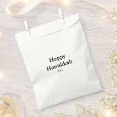 Happy Hanukkahあなたの名前の文字画像を編集可能 フェイバーバッグ (クリップ留めされた状態)