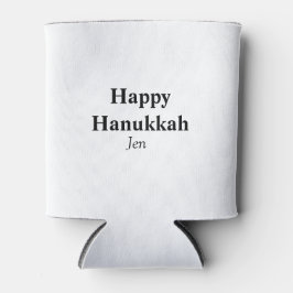 Happy Hanukkahあなたの名前の文字画像を編集可能 缶クーラー