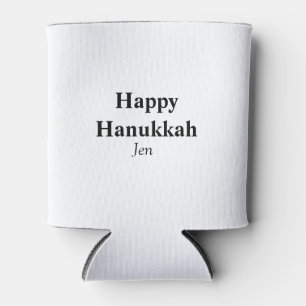 Happy Hanukkahあなたの名前の文字画像を編集可能 缶クーラー