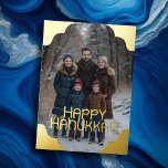 Happy HanukkahとYour Photo 箔シーズンカード<br><div class="desc">Happy HanukkahとYour Photo</div>